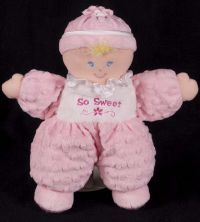 Kids Preferred Girl Doll SO SWEET Pink Plush Lovey